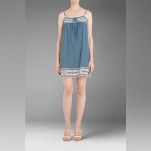 BCBG MAX AZRIA | Crochet Denim Mini Dress Sz S